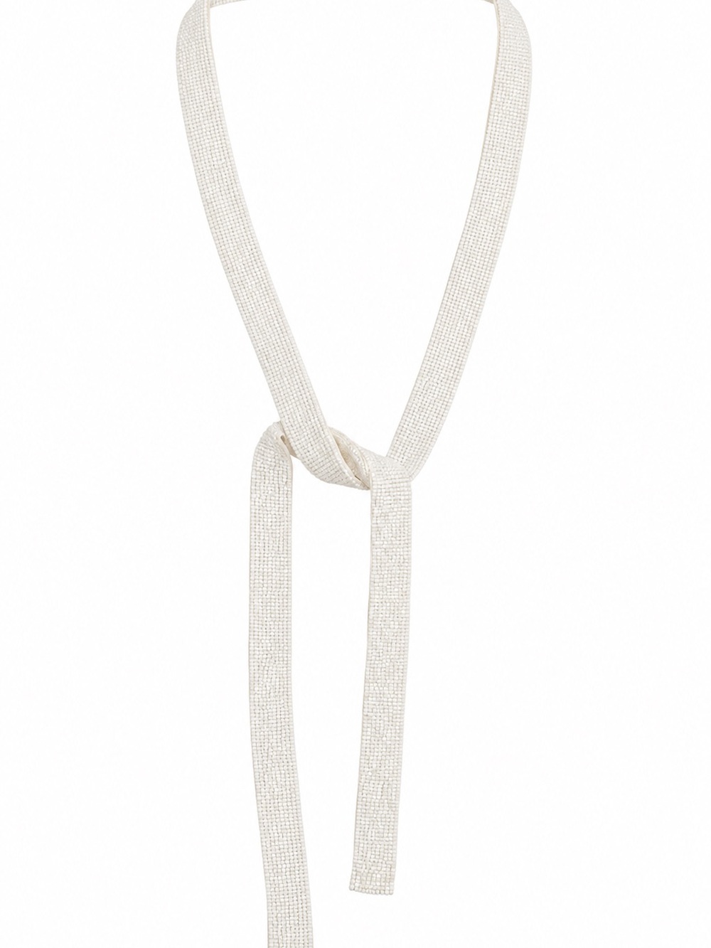 BHLDN Ivory Beaded Tie Belt / Sash